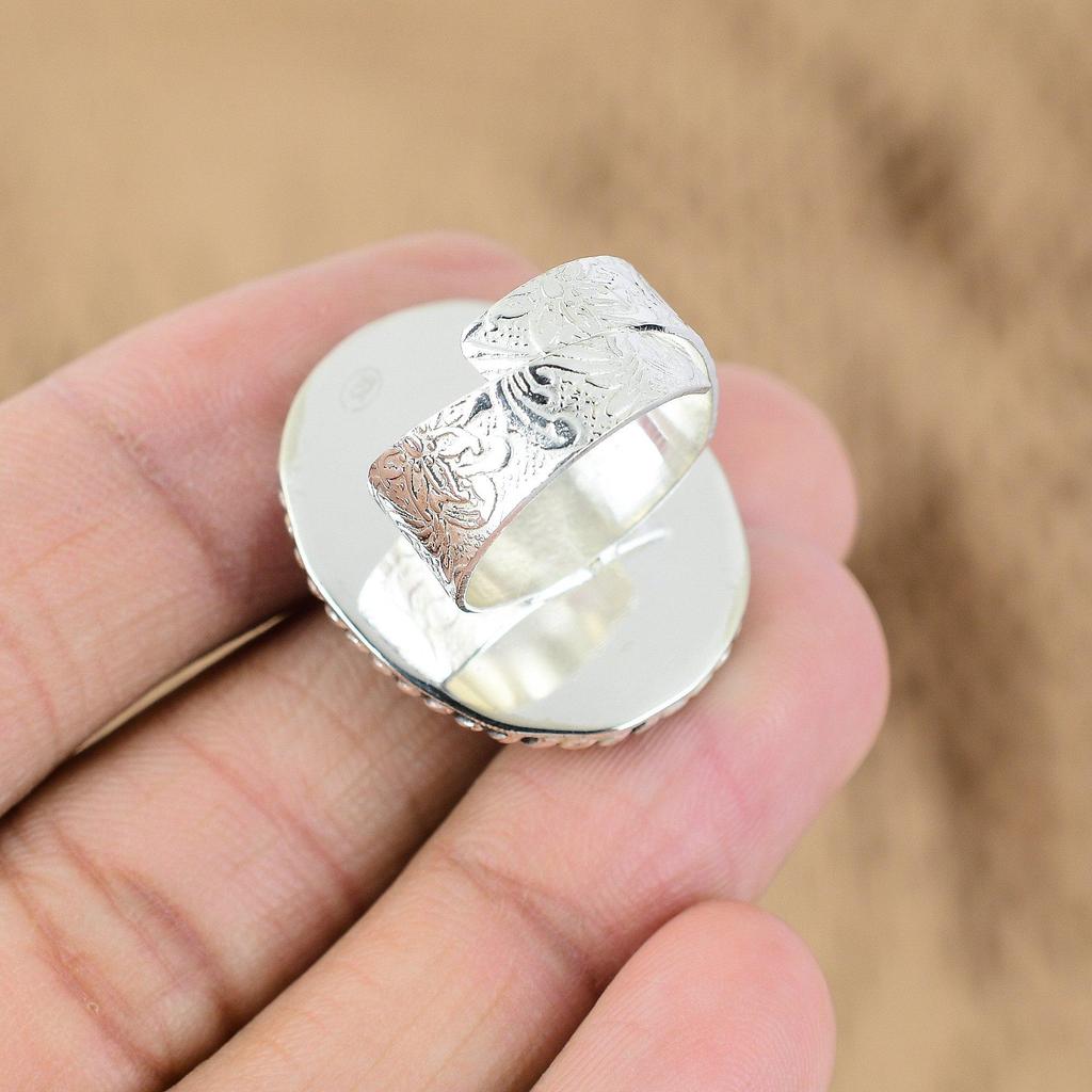 925 Silver Oval Tiger's Eye Gemstone Sacral Chakra Anniversary Wife Ring Jewelry