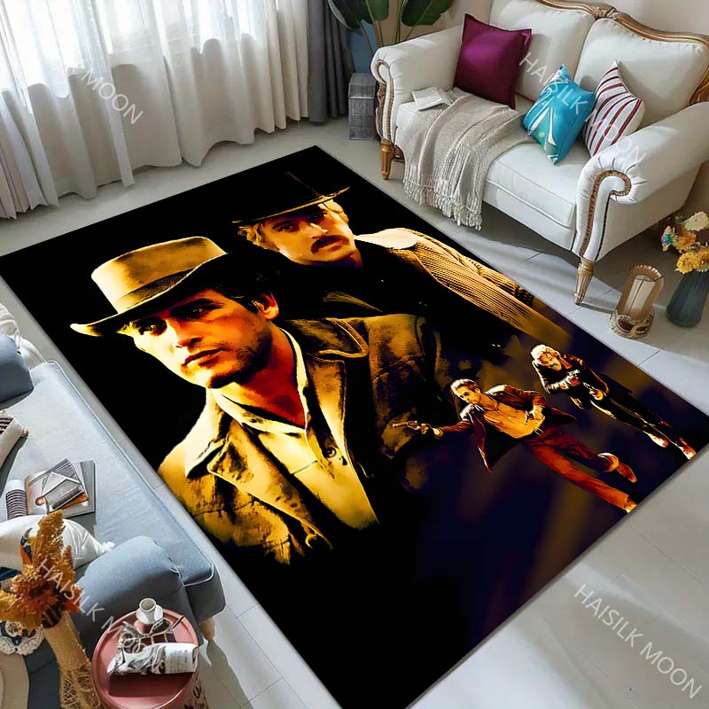 1PC Two hat-wearing men running Carpet for Living Room Bedroom Sofa Home Decor Rus Non-slip Floor Mat Luxury Gift
