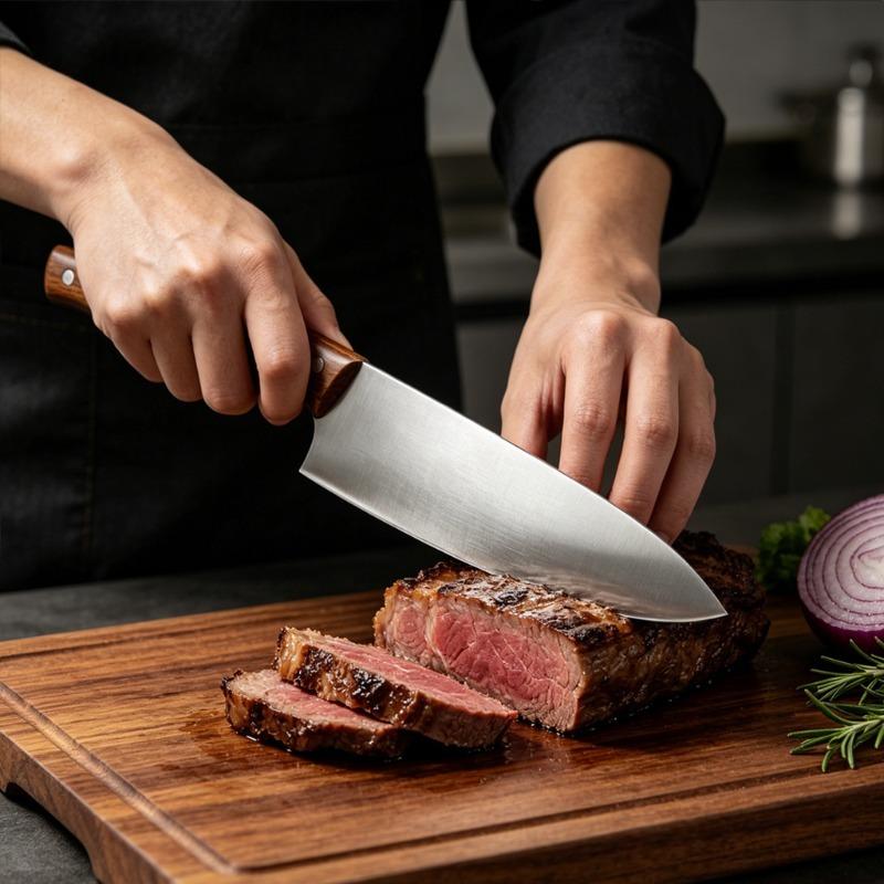 Professional Chef's Knife 5Cr15Mov Stainless Steel Meat Cleaver Santoku Knife Kitchen Vegetable Slicing Knife