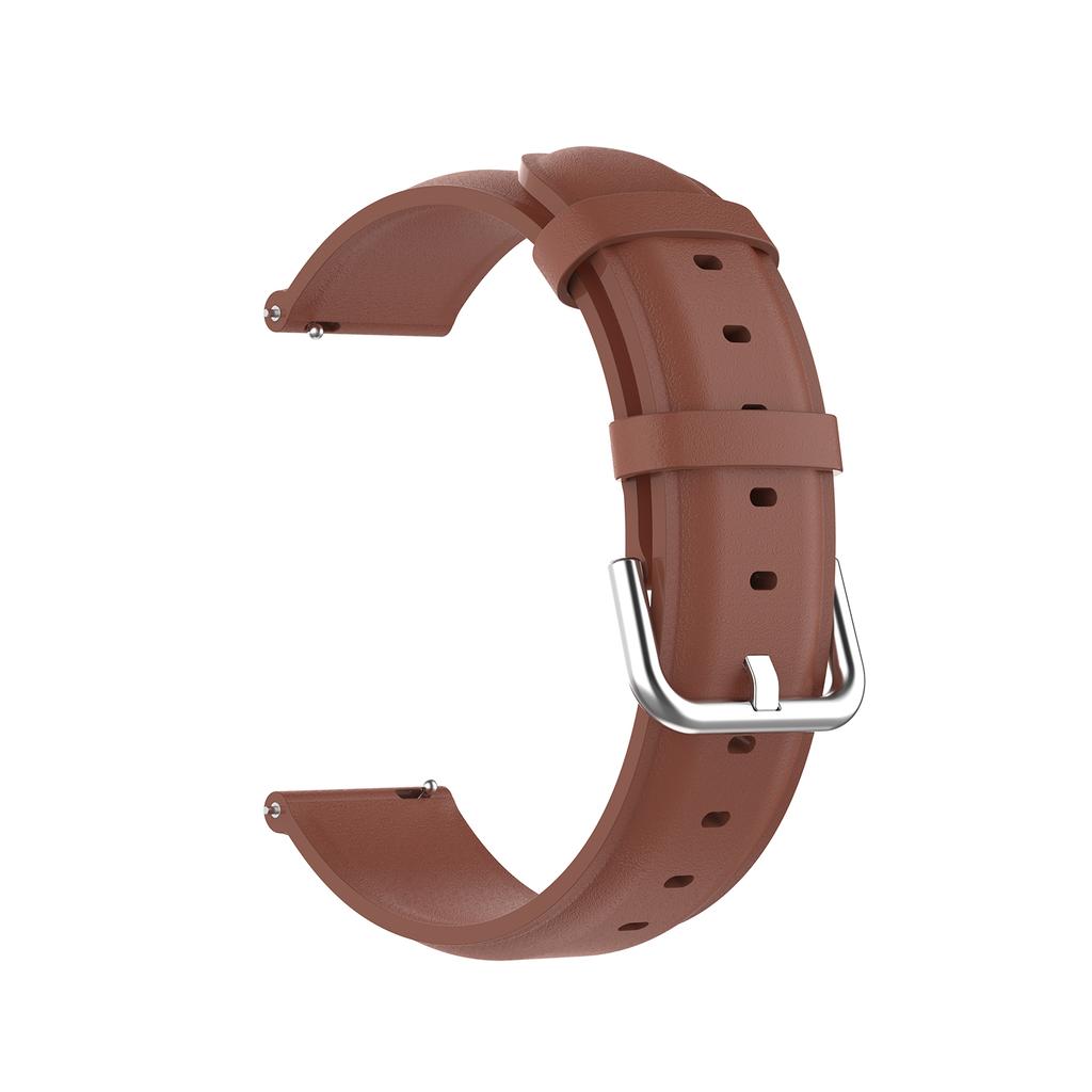 20mm Genuine Leather Smart Watch Band Replacement for Samsung Galaxy Watch Active2/Huawei Watch GT 3 42mm