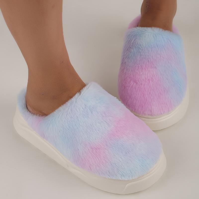 Plush Winter Slippers Soft & Cozy Women's Slippers Indoor/Outdoor House Shoes with Non-Slip EVA Sole, Warm Slip-On Design for Home & Casual Wear