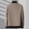 Autumn and Winter Men's Woolen Jacket Business Casual Cotton Thickened Stand-up Collar Zipper Woolen Jacket Men's Jacket