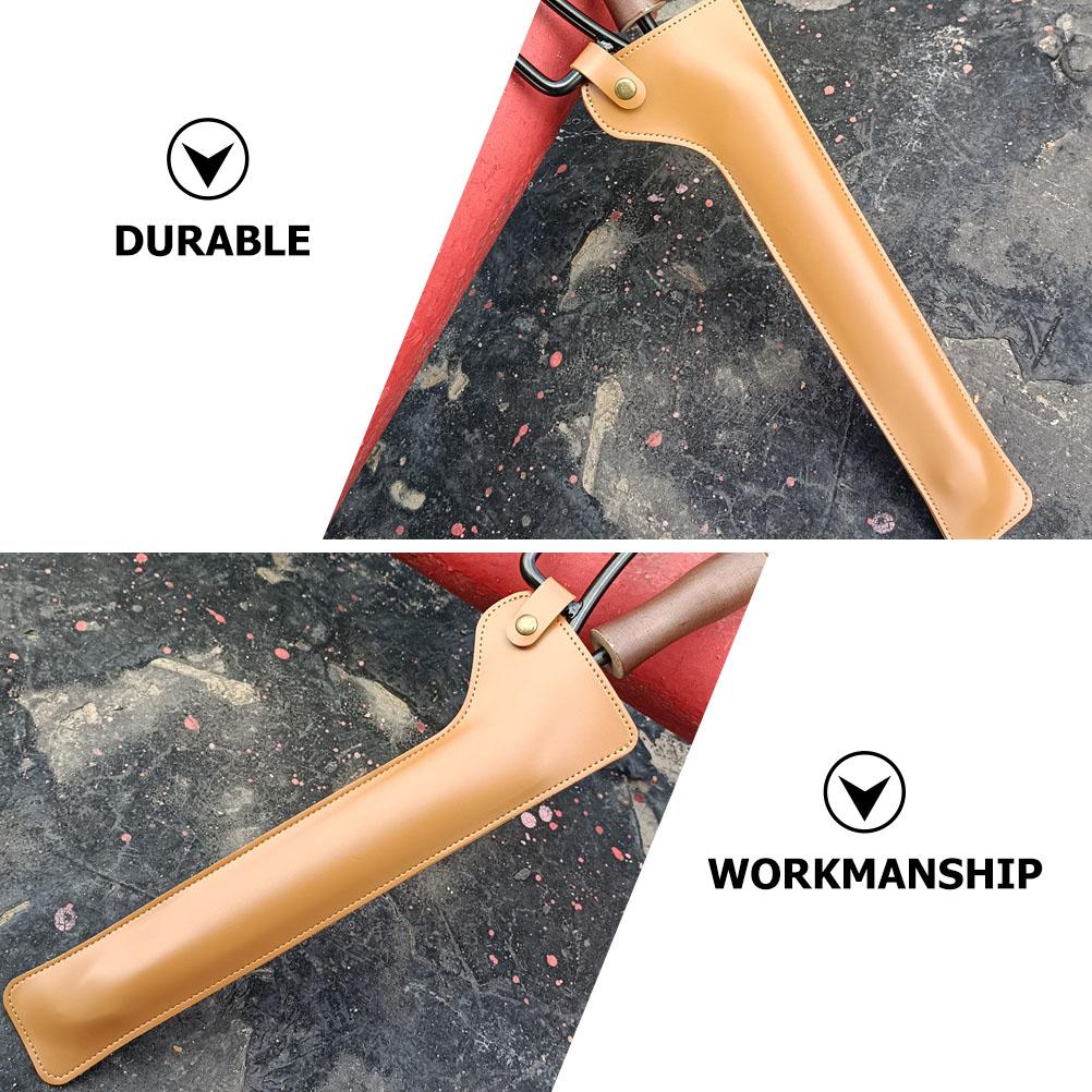 Kieszonka na szczypce do ogniska/kominka, Torba ze skóry PU, Retro szczypce do ognia, Pokrowiec ochronny na grill plenerowy, kemping