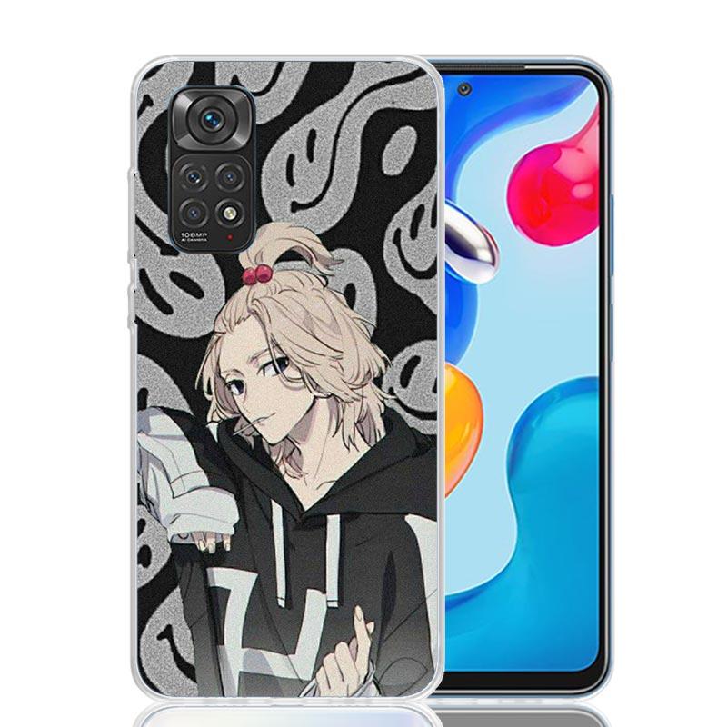 Anime Tokyo Aevengers Phone Case For Xiaomi Redmi Note 15 14 13 12S 12 Pro Plus 11S 11E 11 11T 10S 10 Art Soft Pattern Cover Red