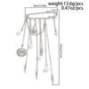 Creative Beaded Heart Shaped Tassel Metal Brooches Adjusting The Pant Legs Belt Safety Pin Versatile Clothing