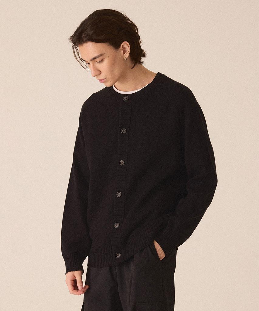 Cutz Round Neck Button Cardigan - 2 Colors
