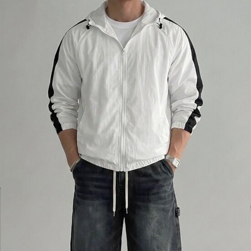 Onl Men S Hooded Bicolor Cropped Jacket