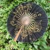 Handmade Round Bamboo Fan Tassel Dance Fan Vintage Collapsible Hand Fan  Women
