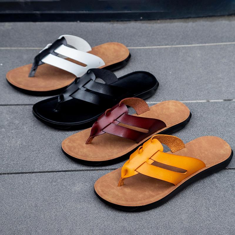 Fashion Men's High Quality Sandals Summer Men Shoes Breathable Walking Beach Slippers Outdoor Sandals Casual Fashion Male Filp Flops