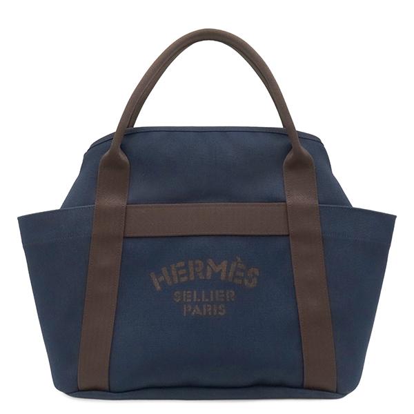 HERMES - Sacked Pansage Sucked Pansage Groom2WAY bag canvas/Towal chevron Array