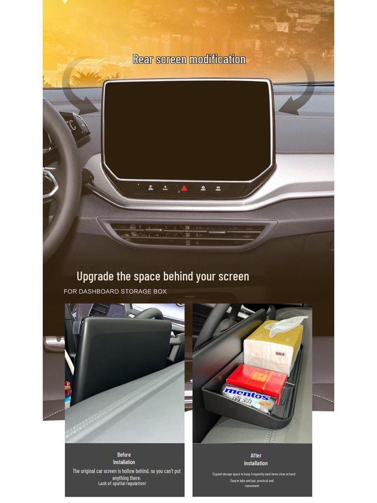 Volkswagen ID4 Crozz Center Console Screen Storage Box