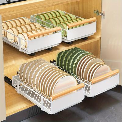 1 τεμ. Συρταριέρα Στεγνωτήρας Πιάτων, Οργανωτής που Βγαίνει, Οργανωτής Πιάτων που Σύρεται, Κουζινικά, Οργανωτής Ντουλαπιού, Προμήθειες Οργάνωσης και Αποθήκευσης Σπιτιού