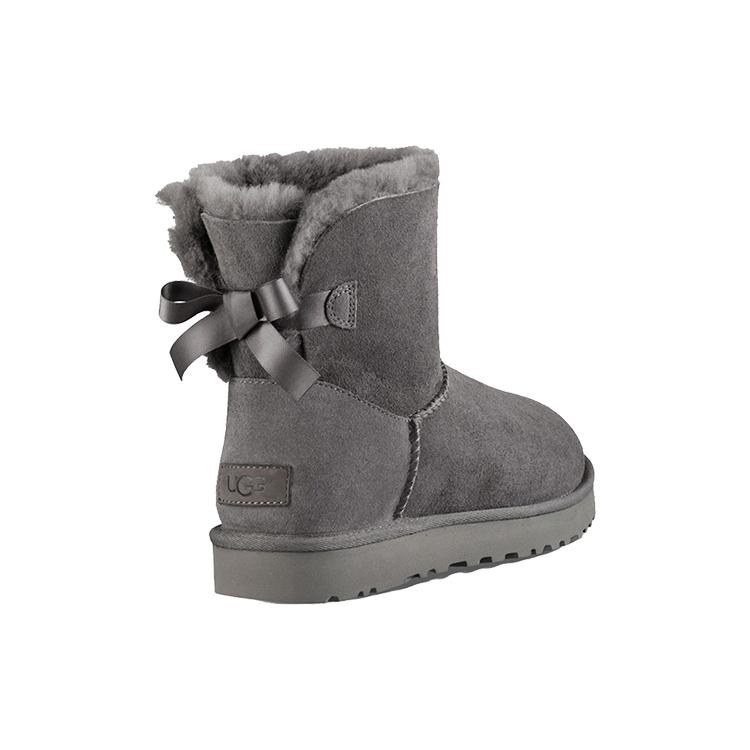 (WMNS) UGG Mini Bailey Bow II Boot Snow boots Grey Women's 1016501-GREY