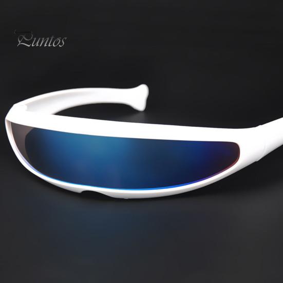 Colorful Sunglasses Novelty Futuristic Mirrored UV Protection Punk X-Men Men Personalized Narrow Sun Glasses for Women Outdoor Fashion