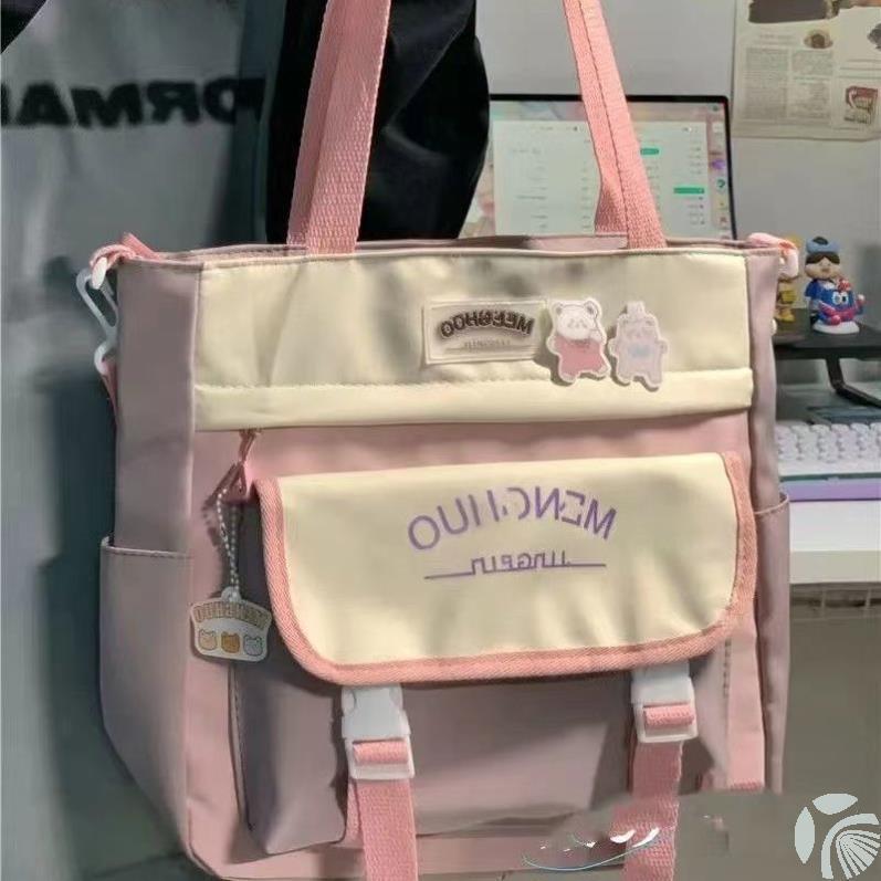 Large Capacity Canvas Tote Bag for High School & Middle School Girls