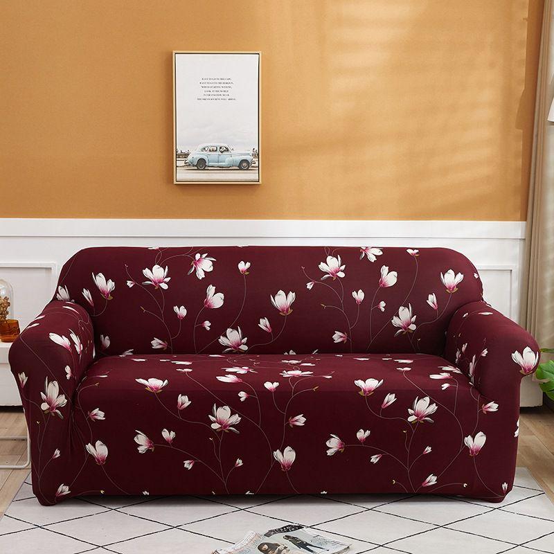 Leaves Floral Printed Slipcover 1234 Seater Sofa Cover Universal Couch Case