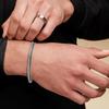 Hip Hop Stainless Steel Multi-Layer Box Chain Bracelet Retro Black White Color Wrap Men Bracelet Fashion Jewelry