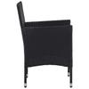 vidaXL Garten-Essstühle 2 Stk. Poly Rattan Schwarz