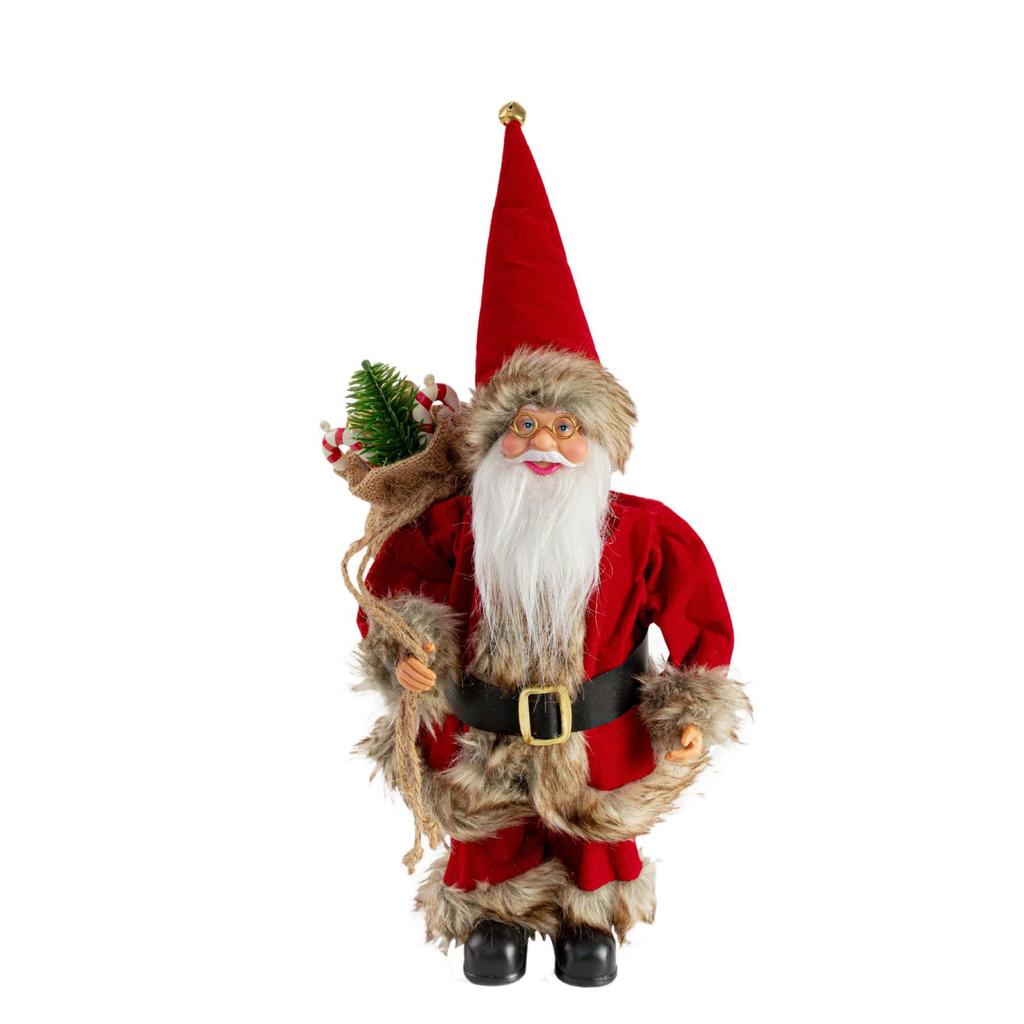 12-Zoll-Fensterdekoration mit Weihnachtsmannpuppe