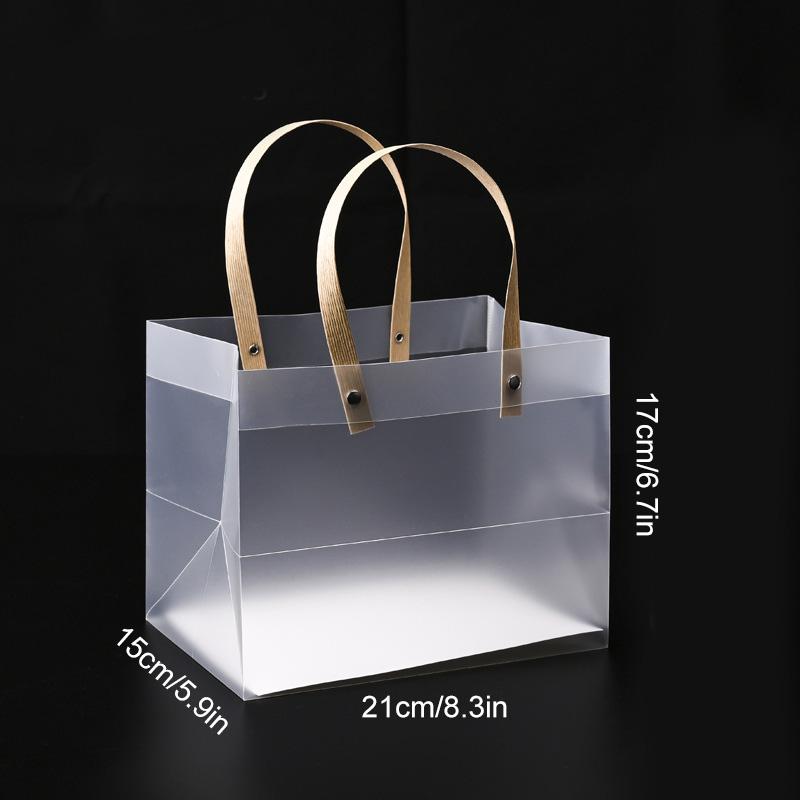 

6 шт. Подарочные пакеты Высококачественный Прозрачный Водонепроницаемый Пакет для конфет Многоцелевая ПВХ Сумка-тоут Набор сумок Матовый