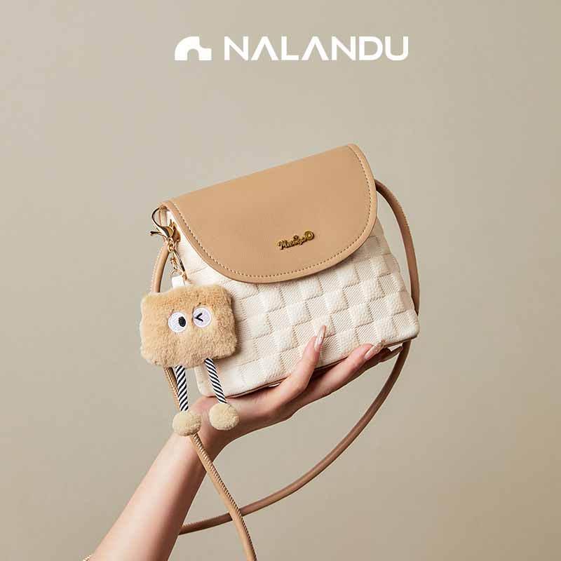 Женская сумка через плечо Nalandu с мультяшным пэчворком из кожи Small