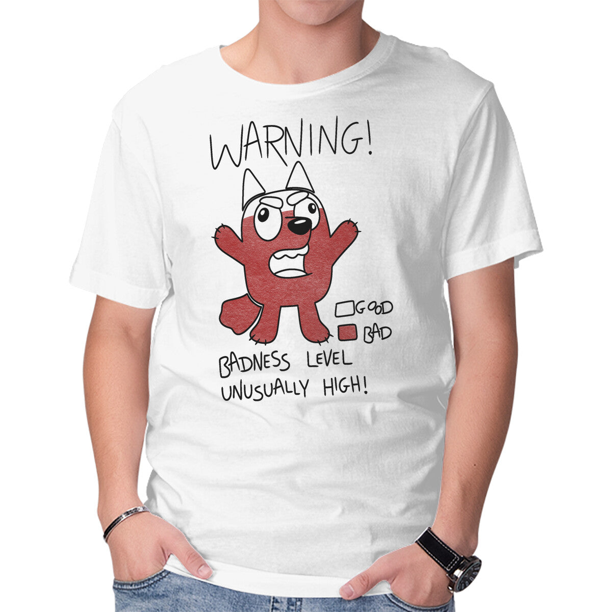 Unisex Crew Neck T-Shirt Muffin’s Badness Level Graphic Short Sleeve Casual Tee XXXXL