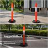 Traffic Warning Post with Weighted Base | Reflective Silver Band, Quick Setup Design, marker