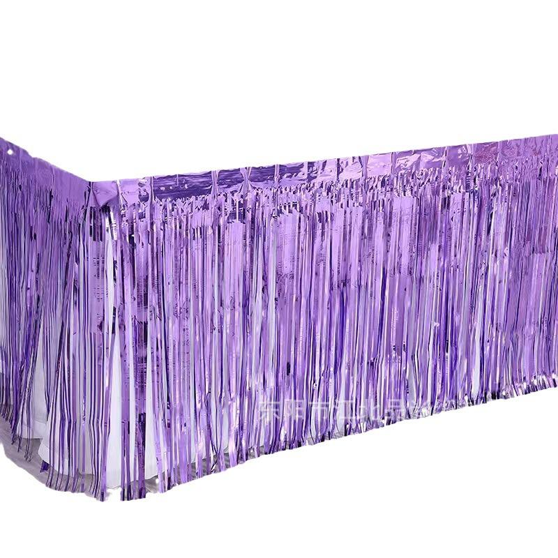 Disposable Tassel Table Skirt for Weddings, Birthdays, and Festivals