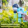 Dolphin Bubble Machine with Light Music Leakproof Kids Handheld Automatic Bubble Maker Shooter Blower Toy Toddlers Boys Girls Christmas Gift