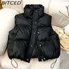 BITCED Women's Short-Length Autumn/Winter Cotton Waistcoat - Thickened Padded Vest