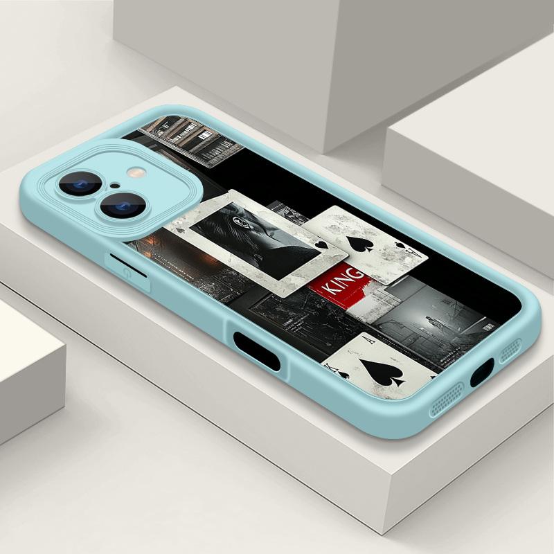 Мягкий силиконовый чехол с рисунком туза пик для iPhone 16 Pro Max 15 Plus 14 13 Pro 12 — фото 19