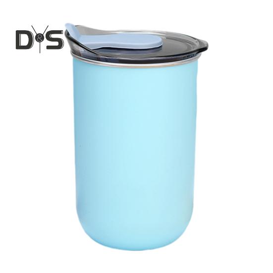 Water Cup 300ml Ergonomic Milk Cup Comfortable Grip Double-Layer Coffee Cup Tooth Brushing Cup Mouthwash Cup Multifunctional Mixing Cup