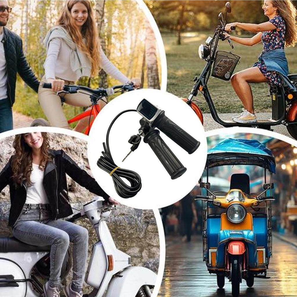 Electric Throttle Handle - Scooter Twist Grip, Motorcycle Speed Control | ABS Rubber Metal