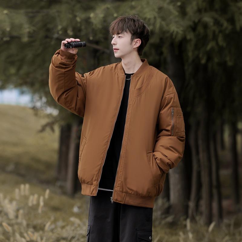 Bomber Jacket Jacket Men and Women Couple Spring and Autumn Cotton Jacket American Work Clothes Winter Charge Jacket