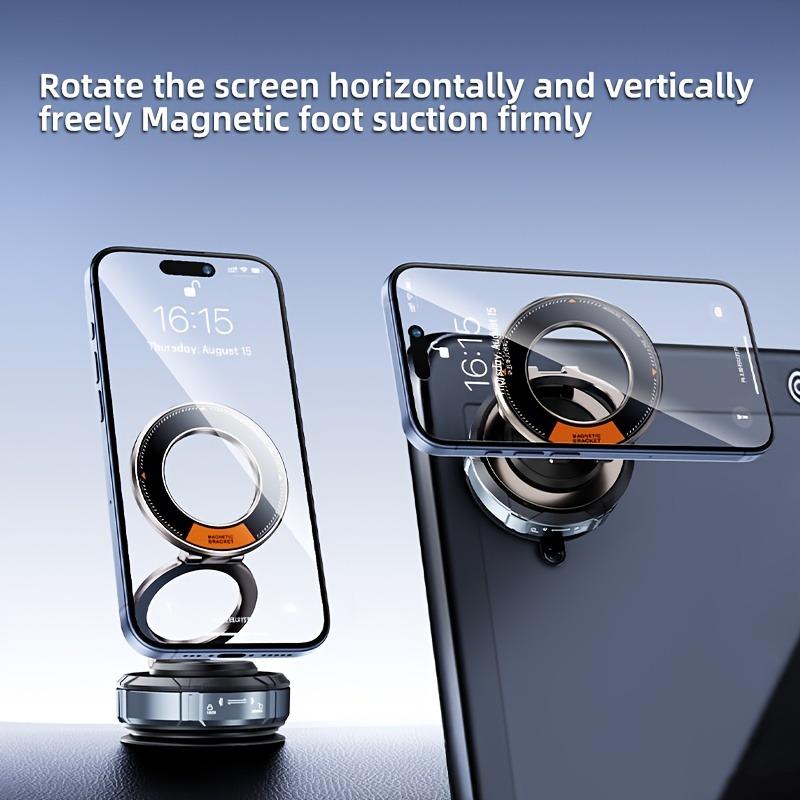 Car Mount 360 Degree - Rotatable Adjustable Vacuum Magnetic Car Phone Holder, Magnetic Phone Holder for Car/Gym, Suitable for IPhoneAnd Android Phones