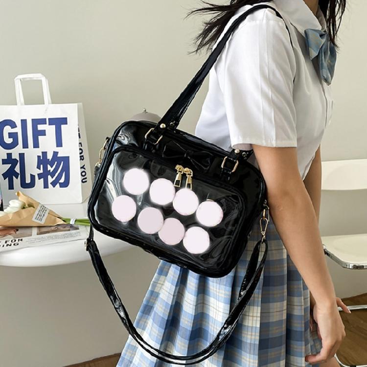Damska Przezroczysta Torebka na Ramię DIY Ita Bag Dziewczęca Urocza Torebka Crossbody do Szkoły