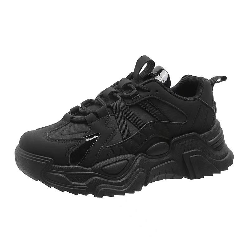 Casual Simple Fashionable Solid Color Design Trendy Sports Shoes Thick Soled Women's Shoes