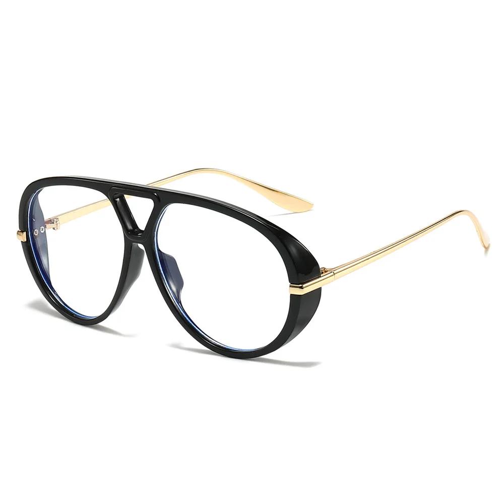 Vintage Y2k Big Frame Pilot Sunglasses Women For Men Popular Luxury Brand Designer Sun Glasses Punk Rivet Oversized Eyewear