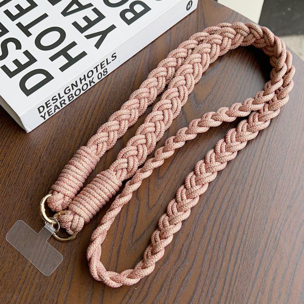 Macrame Woven Phone Lanyard Clear TPU Connector Neck Phone Strap Phone Keychain Strap for Phones