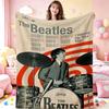 The Beatles Timeless Rock Legend Pattern Blanket Soft Warm Fleece Blanket For Office Sofa Party Decor Valentine'S Day Gift