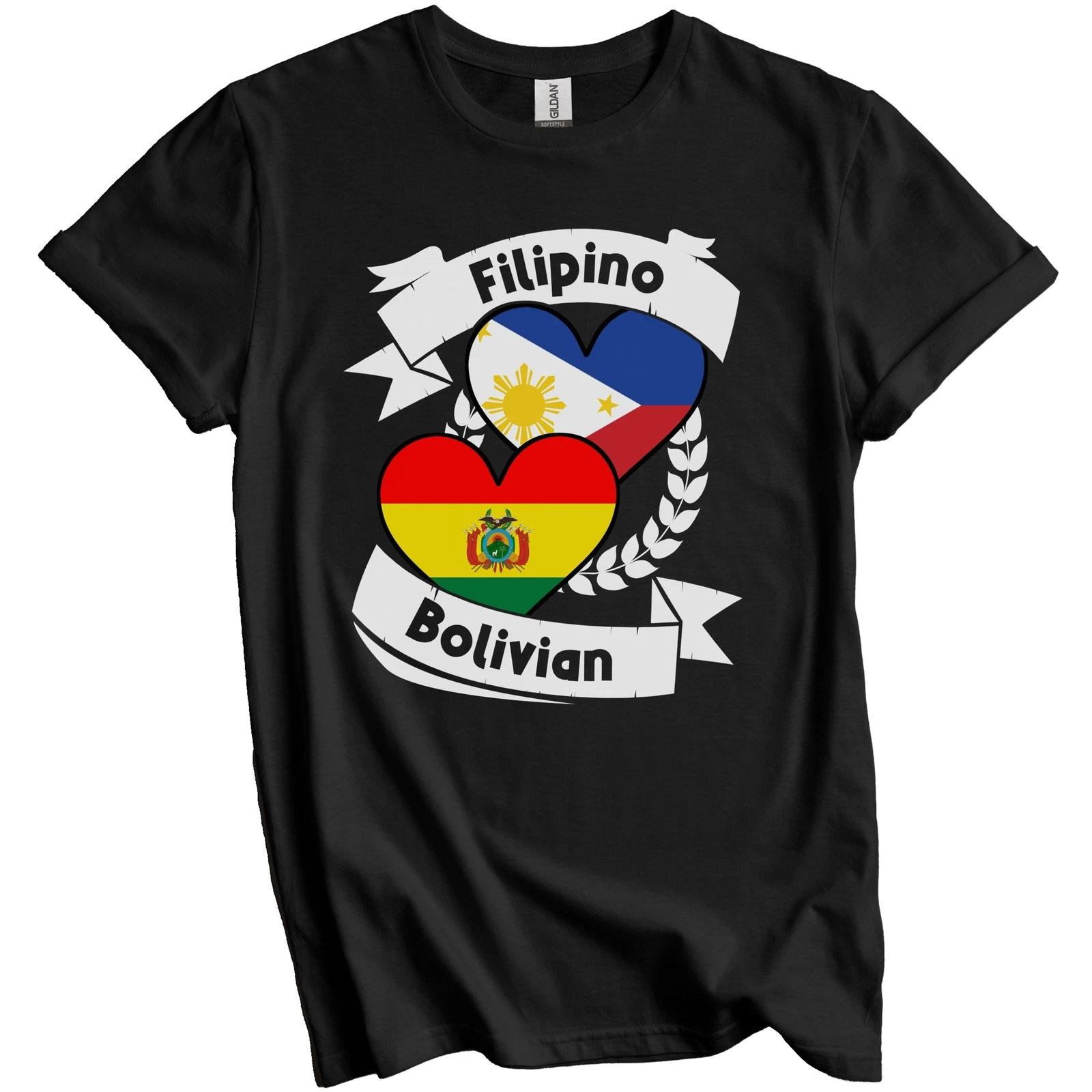 

Filipino Bolivian Heart Flags Philippines Bolivia T-Shirt L