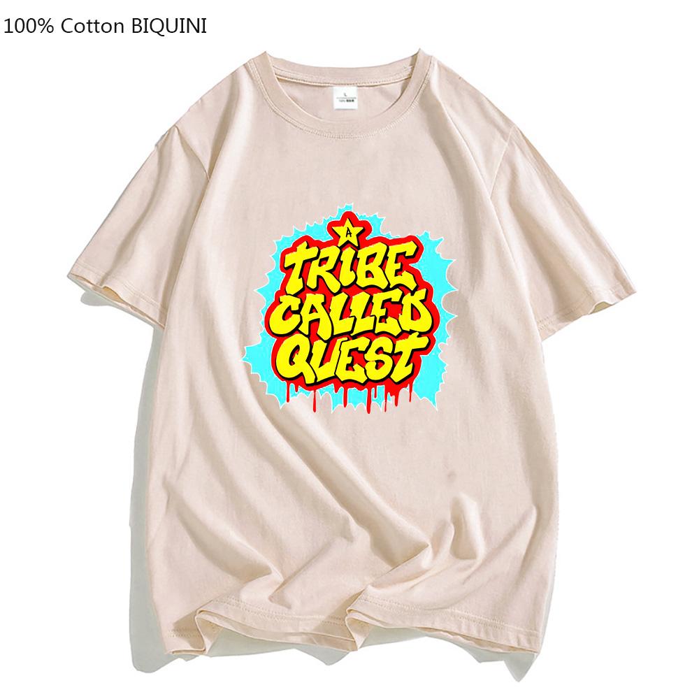 A TRIBE CALLED QUEST ATCQ T-shirts MEN Cool Fashion Anime Print Tshirts 100% Cotton T Shirts Four Seasons Casual Aesthetic Full