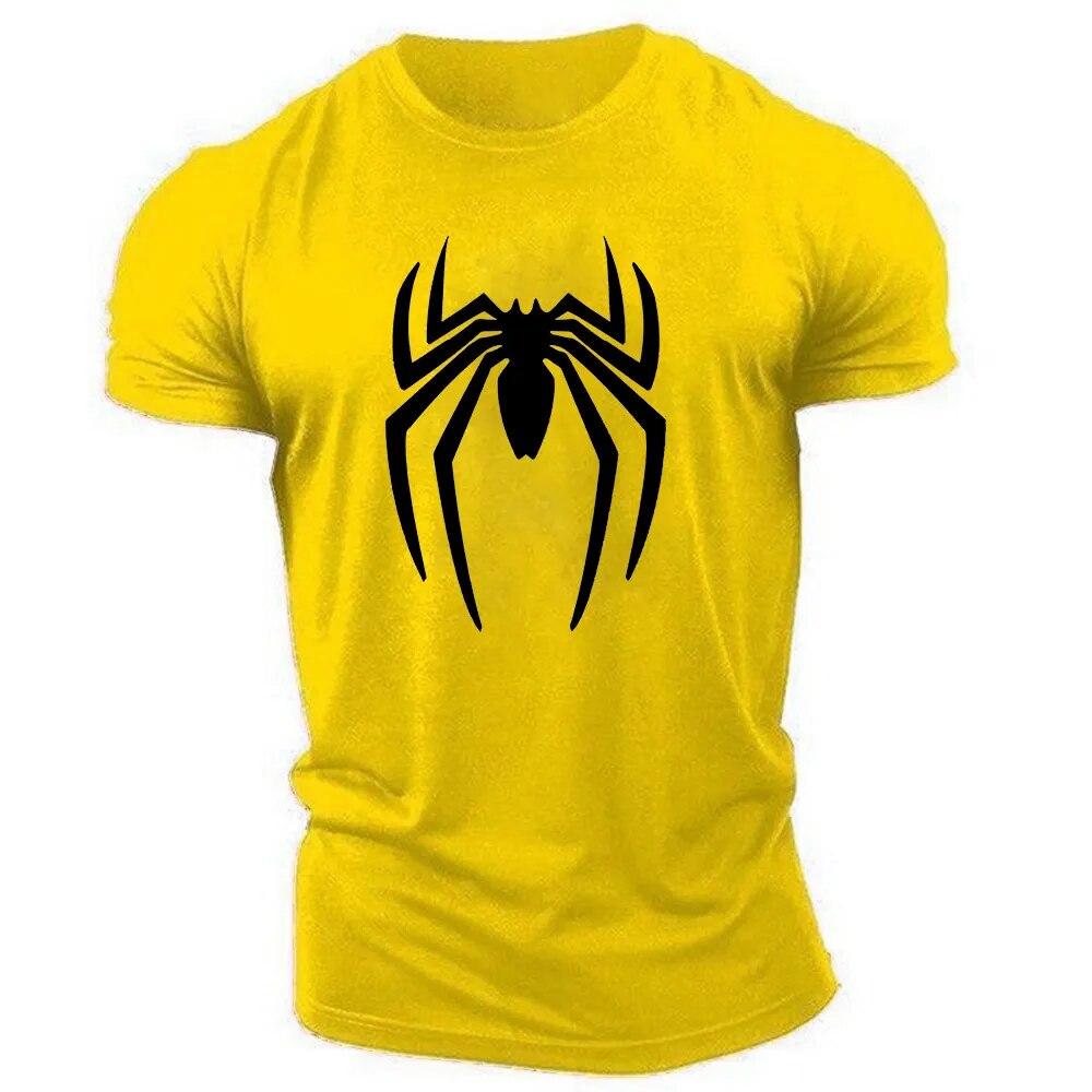 Summer Casual Sports Fashion 3D Printed Spider Adult Crewneck Short Sleeve Large Size Men's T-shirt Loose Quick Dry Comfortable