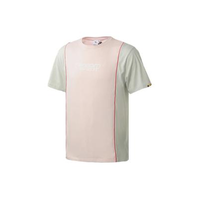 Puma Colorblock Casual Sport Rundhals Kurzarm T-Shirt Unisex Oberteile Rosa 598070-73