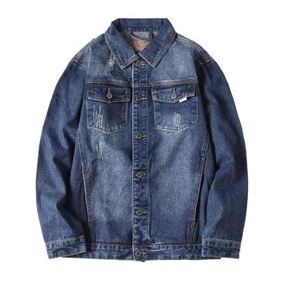 Plus Size 7XL Retro Workwear Denim Jacket for Men Loose  Style Men's Spring and Autumn Denim Jacket