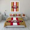 "Red and Gold Oval Logo with SF Letters" Print Bedding Set Duvet Cover Pillowcases (1* Duvet Cover 2* Pillowcases Do Not Include Comforter)