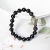 Tibetan Three-Eyed Dzi Agate & Coconut Shell Mantra Bracelet