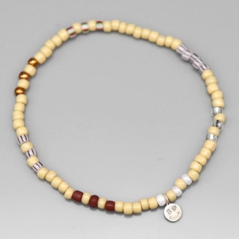 BONBEAU Solid and Pattern Color Mix Layered Bracelet Smile Mini Charm Color Mix Layered Bracelet