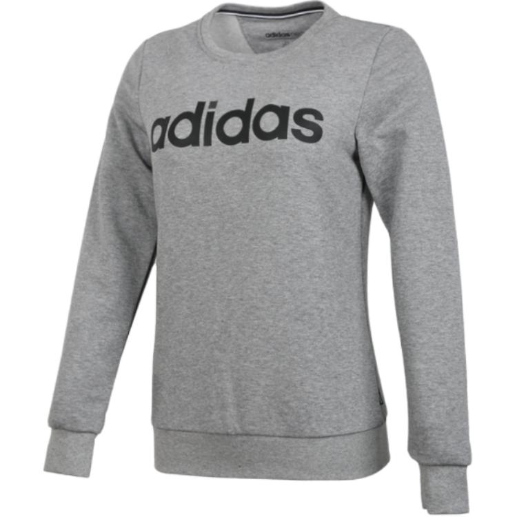 adidas Felpa da donna Neo Casual Confortevole Americana Girocollo Grigia DM2061