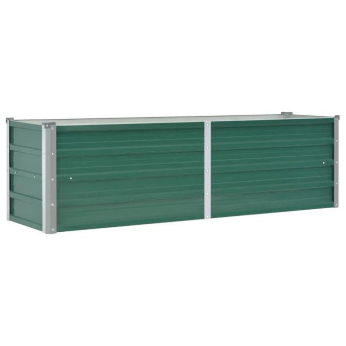 VidaXL Lit Surélevé Acier Galvanisé 160x40x77 cm Vert Jardinière Pot de Fleurs 44851